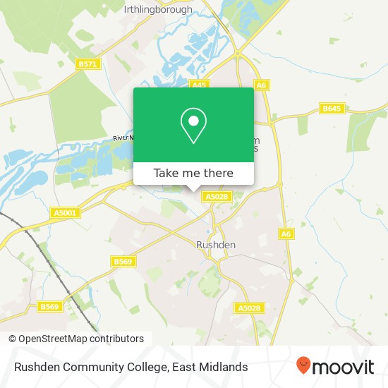 Rushden Community College map