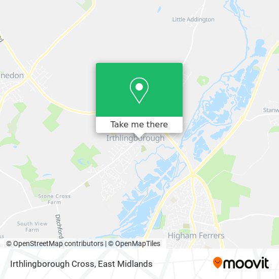 Irthlingborough Cross map