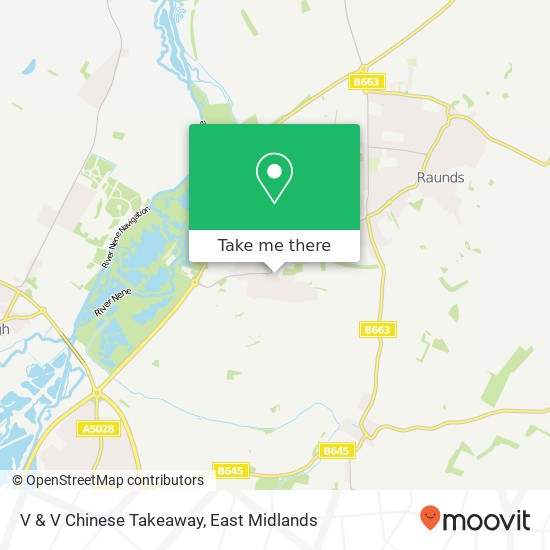 V & V Chinese Takeaway map