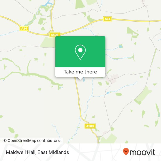 Maidwell Hall map