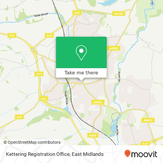 Kettering Registration Office map