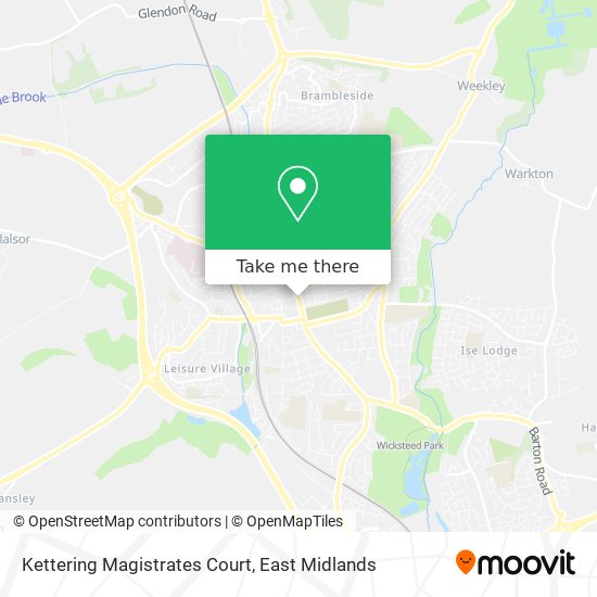 Kettering Magistrates Court map