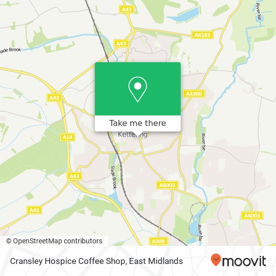 Cransley Hospice Coffee Shop map