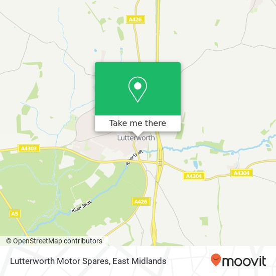 Lutterworth Motor Spares map