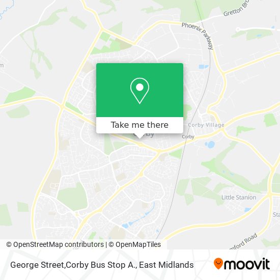 George Street,Corby Bus Stop A. map