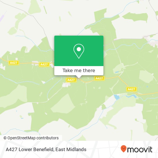 A427 Lower Benefield map