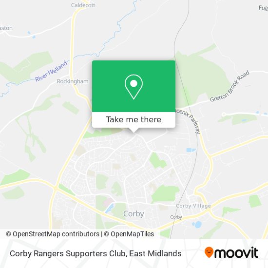 Corby Rangers Supporters Club map