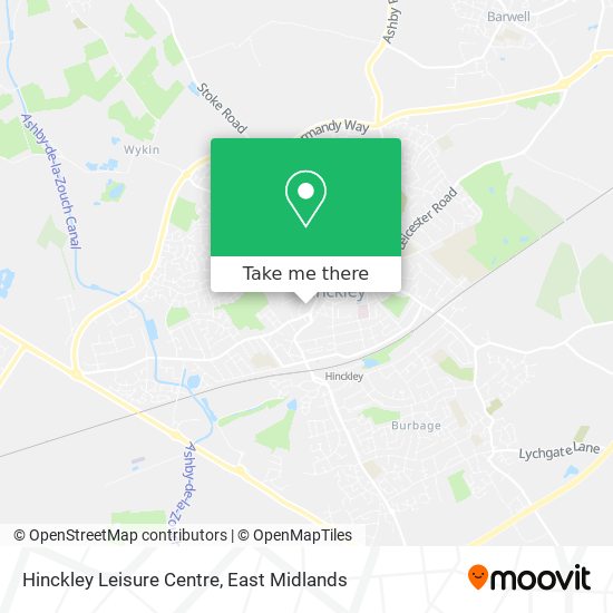Hinckley Leisure Centre map