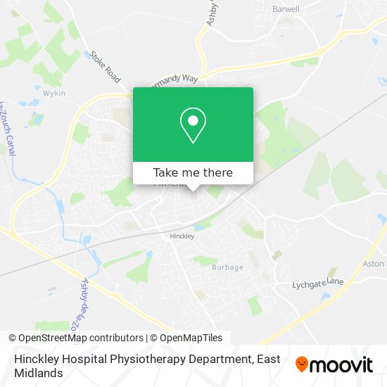 Hinckley Hospital Physiotherapy Department map