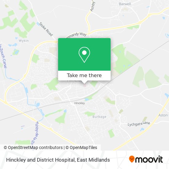 Hinckley and District Hospital map