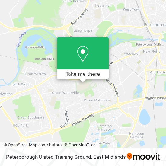 Peterborough United Training Ground map