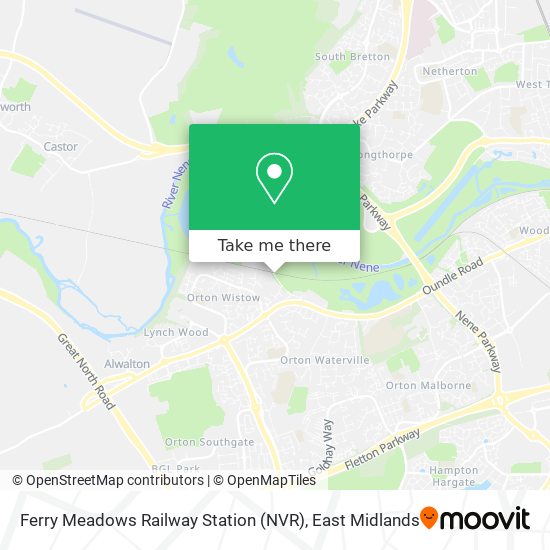 Ferry Meadows Railway Station (NVR) map