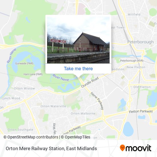 Orton Mere Railway Station map