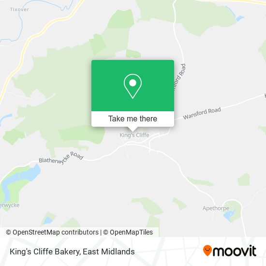 King's Cliffe Bakery map