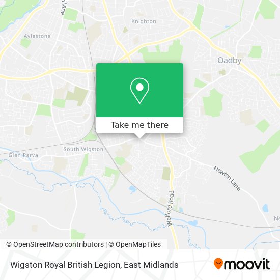 Wigston Royal British Legion map