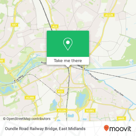 Oundle Road Railway Bridge map