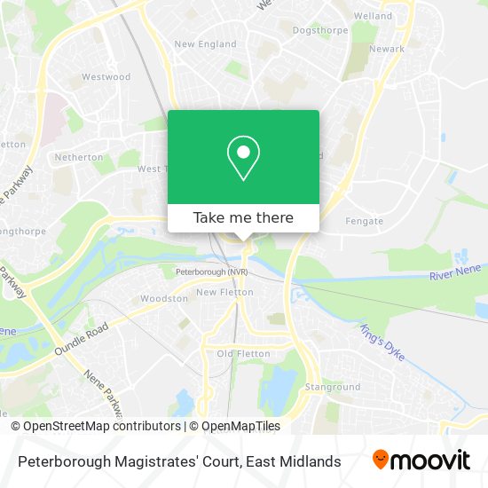 Peterborough Magistrates' Court map