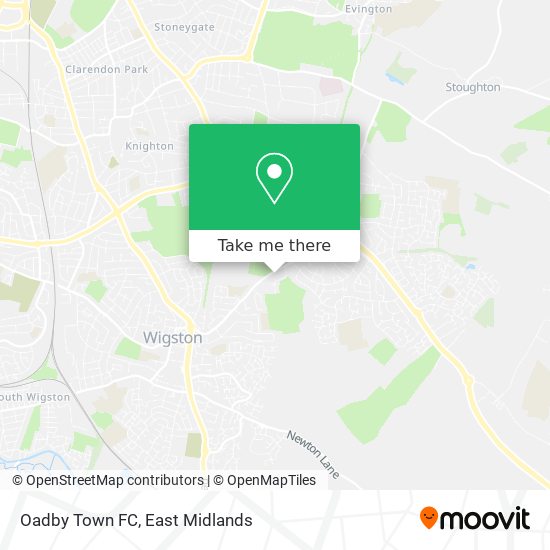 Oadby Town FC map