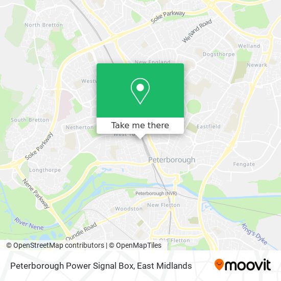Peterborough Power Signal Box map