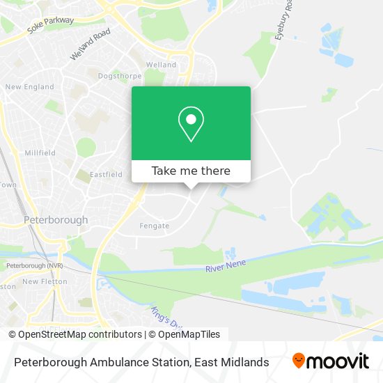 Peterborough Ambulance Station map