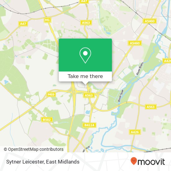 Sytner Leicester map