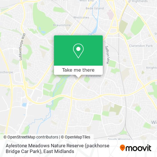 Aylestone Meadows Nature Reserve (packhorse Bridge Car Park) map