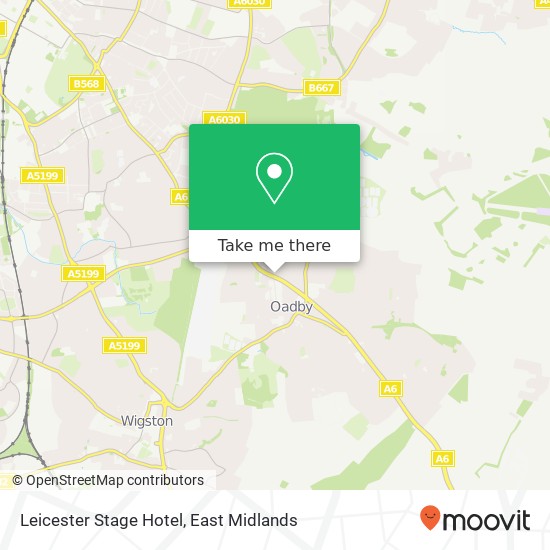 Leicester Stage Hotel map