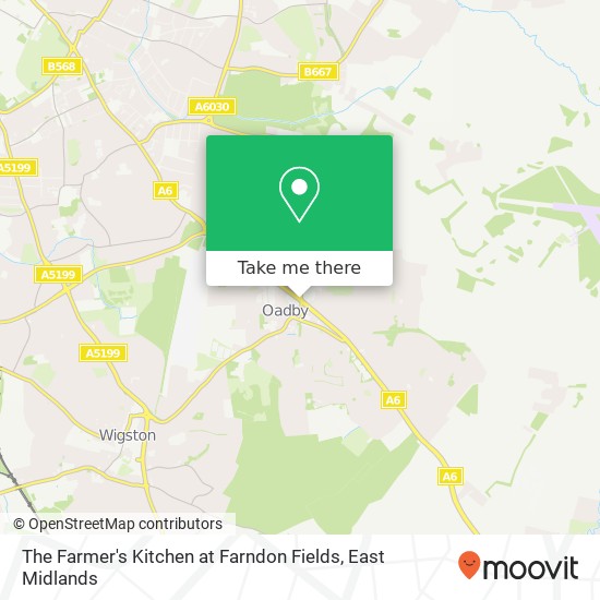 The Farmer's Kitchen at Farndon Fields map