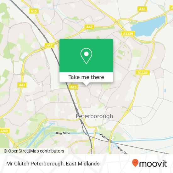 Mr Clutch Peterborough map