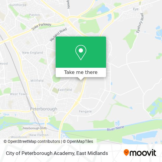 City of Peterborough Academy map