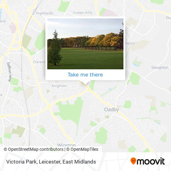 Victoria Park, Leicester map