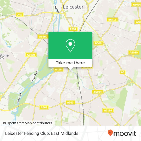 Leicester Fencing Club map