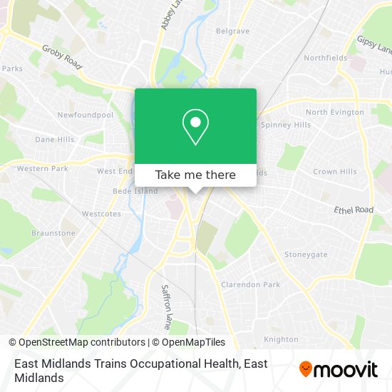 East Midlands Trains Occupational Health map