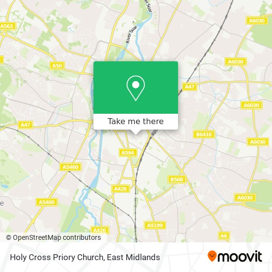 Holy Cross Priory Church map