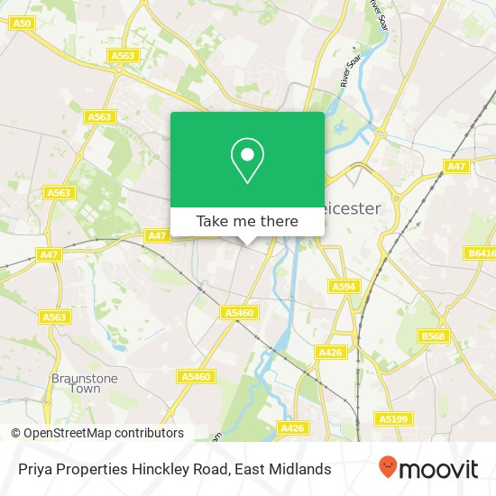 Priya Properties Hinckley Road map