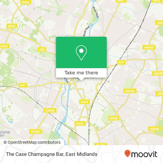 The Case Champagne Bar map