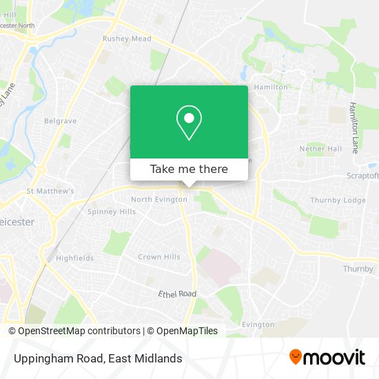 Uppingham Road map