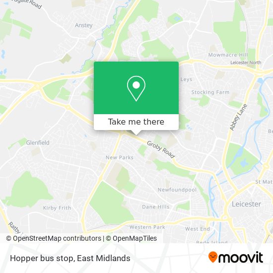 Hopper bus stop map
