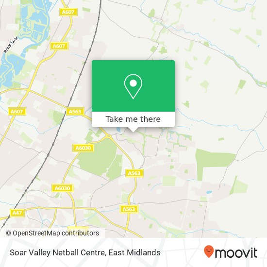 Soar Valley Netball Centre map
