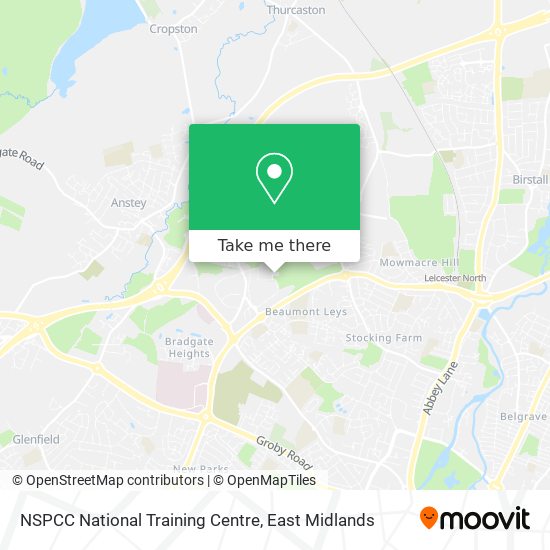 NSPCC National Training Centre map