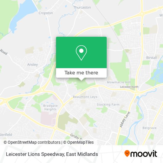 Leicester Lions Speedway map