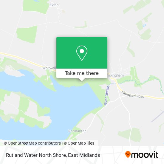 Rutland Water North Shore map