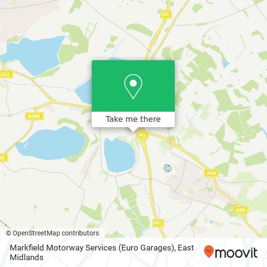 Markfield Motorway Services (Euro Garages) map