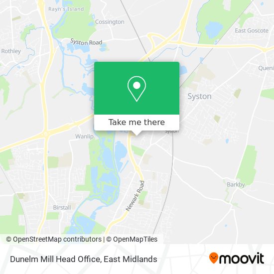 Dunelm Mill Head Office map