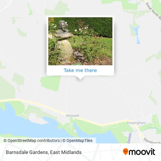 Barnsdale Gardens map