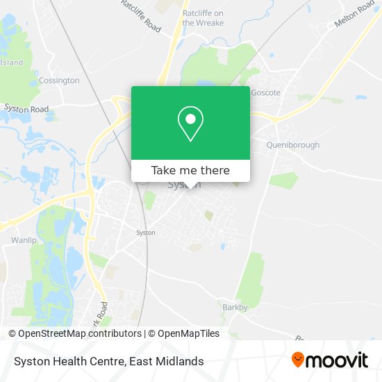 Syston Health Centre map
