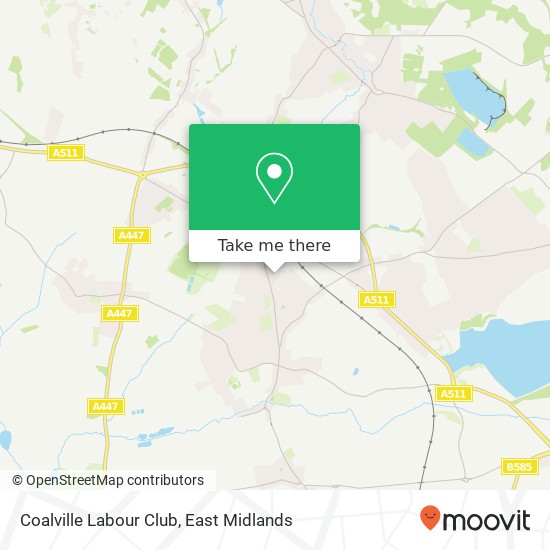 Coalville Labour Club map