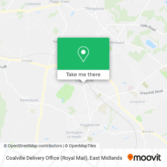 Coalville Delivery Office (Royal Mail) map