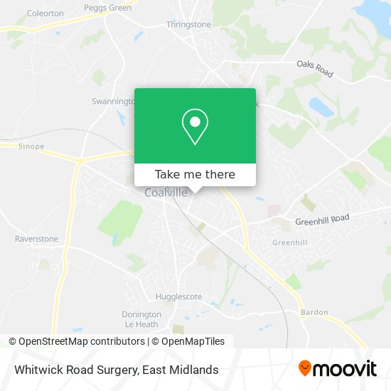 Whitwick Road Surgery map