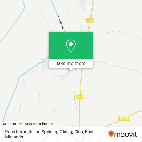 Peterborough and Spalding Gliding Club map